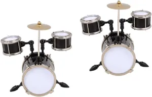 PRETYZOOM 2pcs Miniature Drum Model Compact Music Dollhouse Decor Lightweight Jazz Drum Simulation for Creative for Birthdays and Special Occasions
