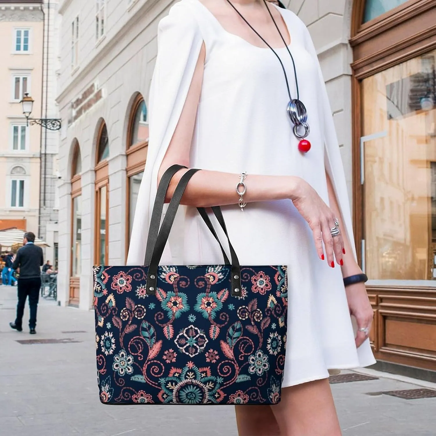 PU Leather Shoulder Bag for Women Beach Tote Bag Aesthetic Tote Bag Hippie Bag Clutch Bag