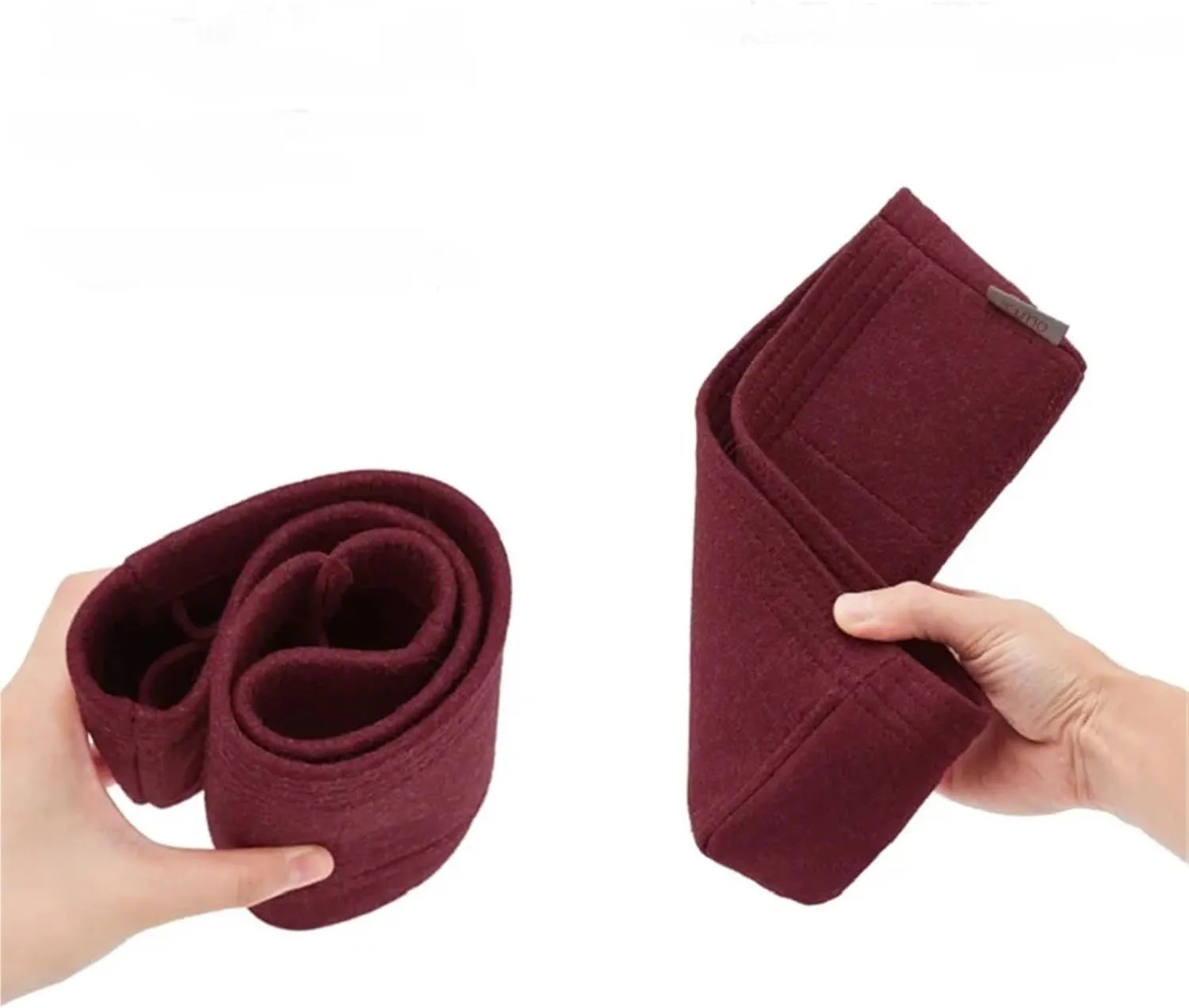 Purse Organizer Insert Bag Organizer Insert For Handbag Organiser Divider Shaper Protector Compartment Inner Lining(Coffee simple,Samll)
