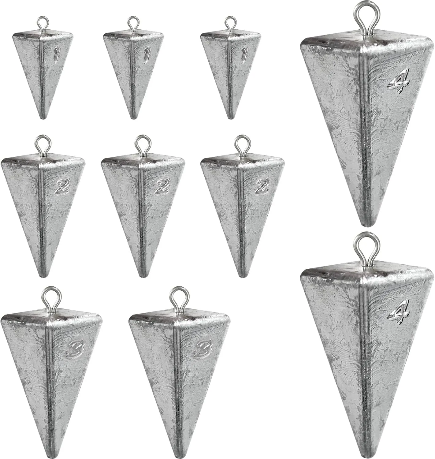 Pyramid Sinkers Fishing Weights Pyramid Weights for Fishing Surf Fishing Weights for Saltwater Fishing Gear Tackle