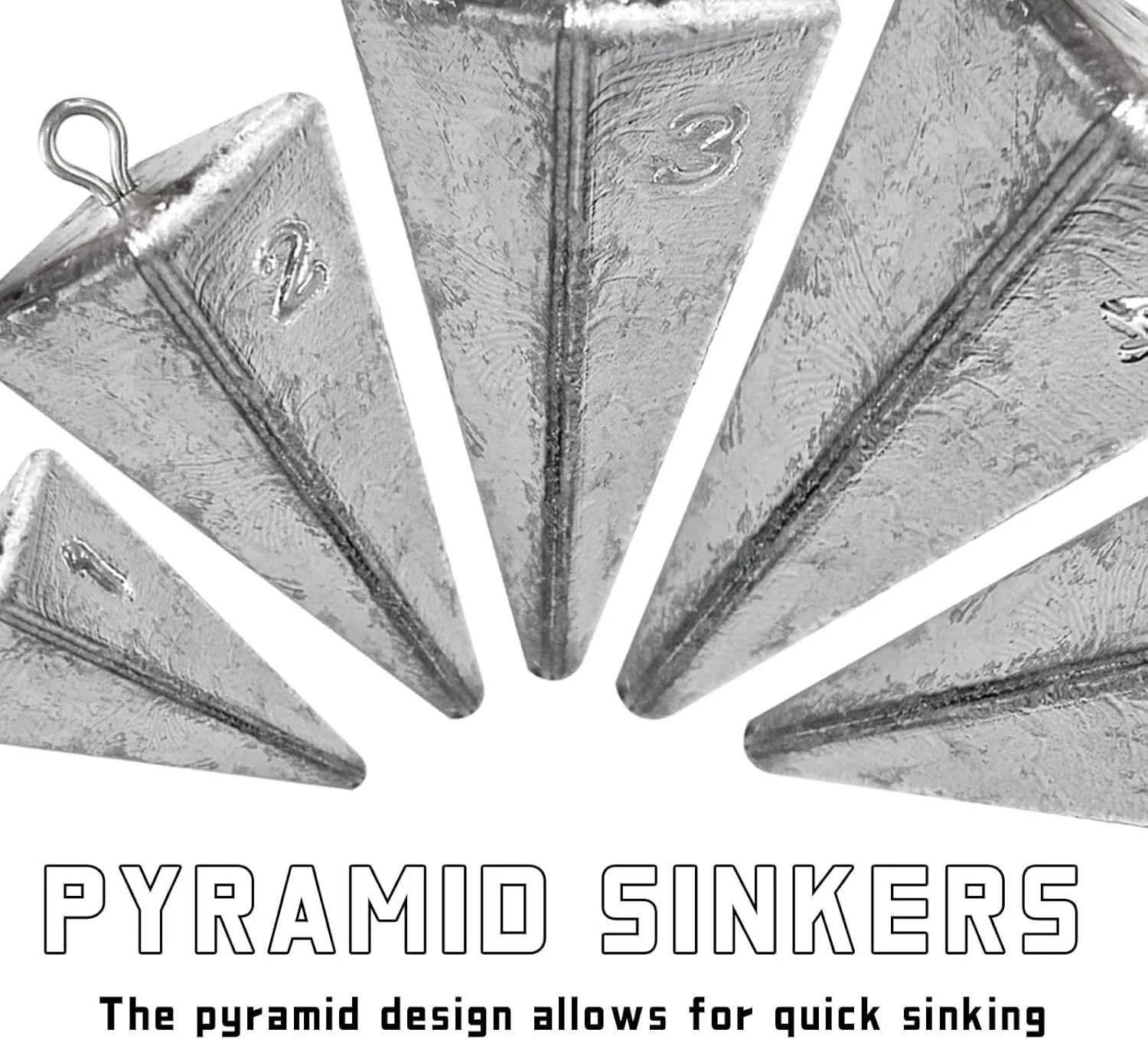 Pyramid Sinkers Fishing Weights Pyramid Weights for Fishing Surf Fishing Weights for Saltwater Fishing Gear Tackle