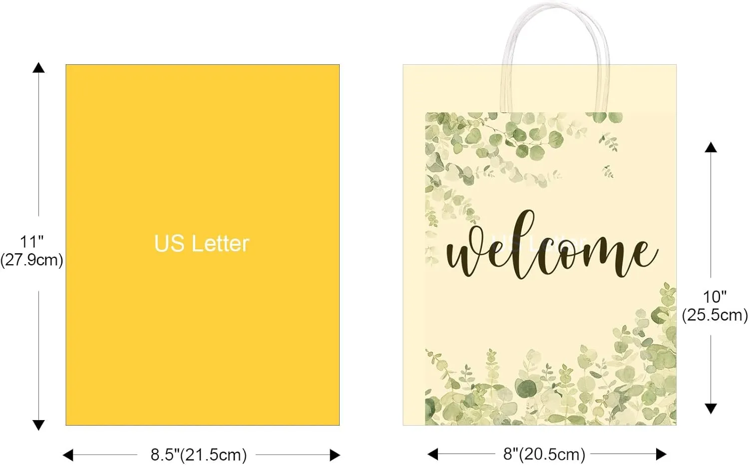 QIELSER 25 pcs Welcome Bags for Wedding Guests Bulk, White Welcome Gift Bags with Handles Shopping paper Bags Good for Wedding, Birthday Party Supplies, Craft, Packaging, Retail