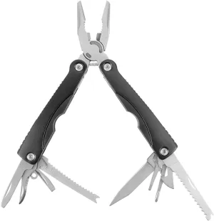Qtqgoitem Stainless Steel Portable Multitool Folding Pliers Kit Black with Sheath (Model: 1fb c7f 7db 2e3 74e)