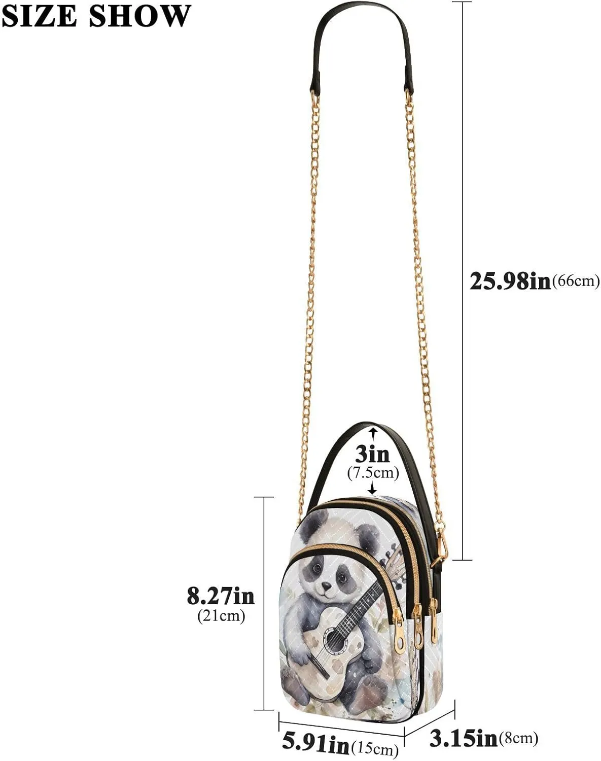 Quilted Crossbody Bags for Women,Cute Funny Panda Bear Women's Crossbody Handbags Animals Small Travel Purses Phone Bag
