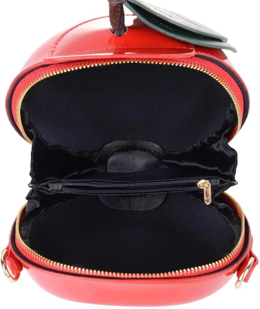 QZUnique Food Shape Cross Body Bag PU Cartoon Purse Ice Cream Sholuder Bag Handbag with Removable Chain
