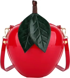 QZUnique Food Shape Cross Body Bag PU Cartoon Purse Ice Cream Sholuder Bag Handbag with Removable Chain
