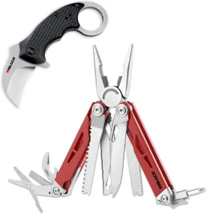Rblack 21-in-1 Multitool Pliers and Karambit Folding Knife, Great Multitool with EDC Knife Set
