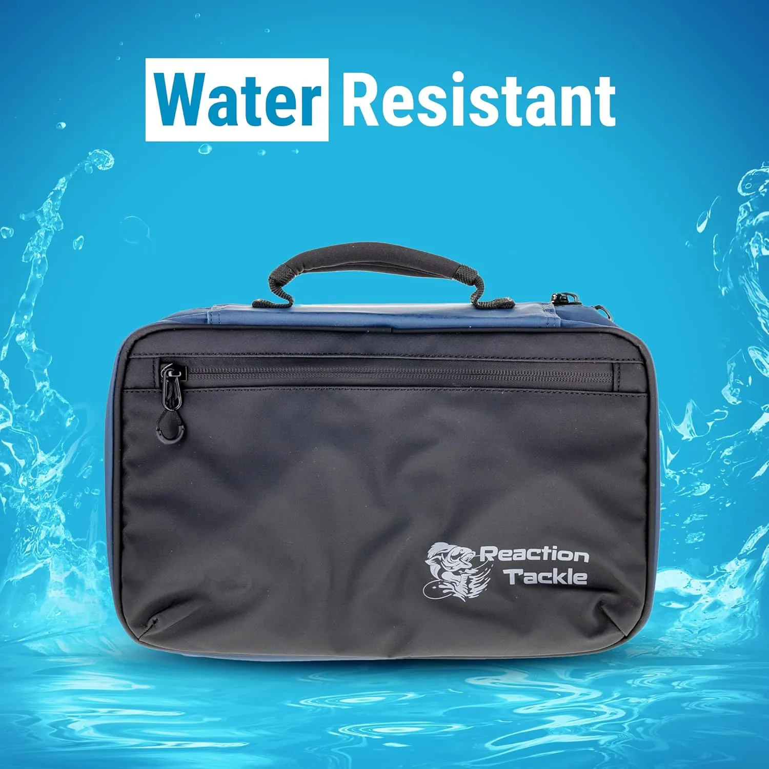Reaction Tackle Deluxe Bait Binder – Water-Resistant Soft Plastic Bait Storage Bag, Saltwater & Freshwater Fishing Tackle Organizer, Lure Bag for Bass, Kayak, and Boat Fishing
