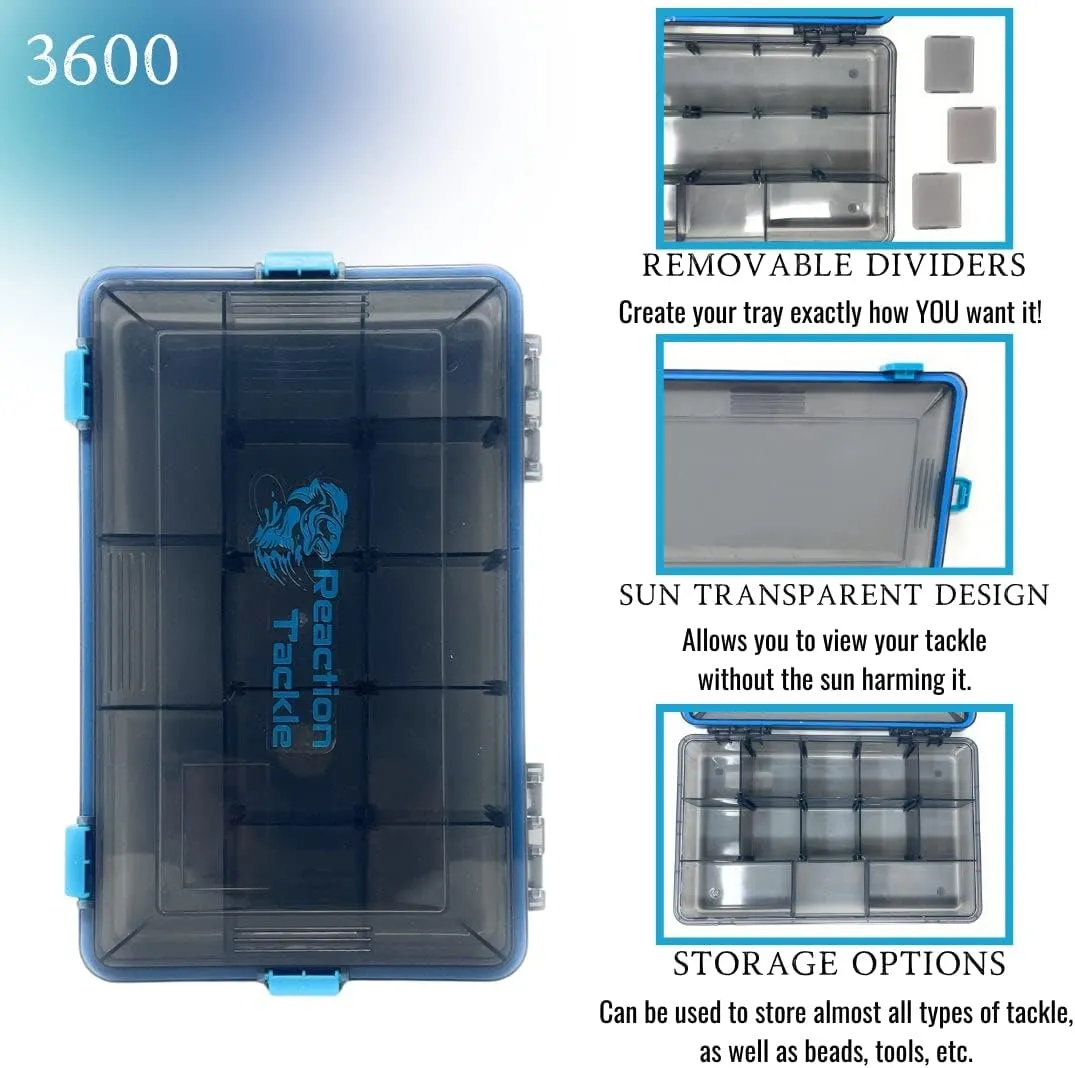 Reaction Tackle Ultimate Tackle Box Trays: Organize, Store, and Dominate with Our 4-Pack Kit! Perfect for Anglers on The Go - 3600 4-Pack