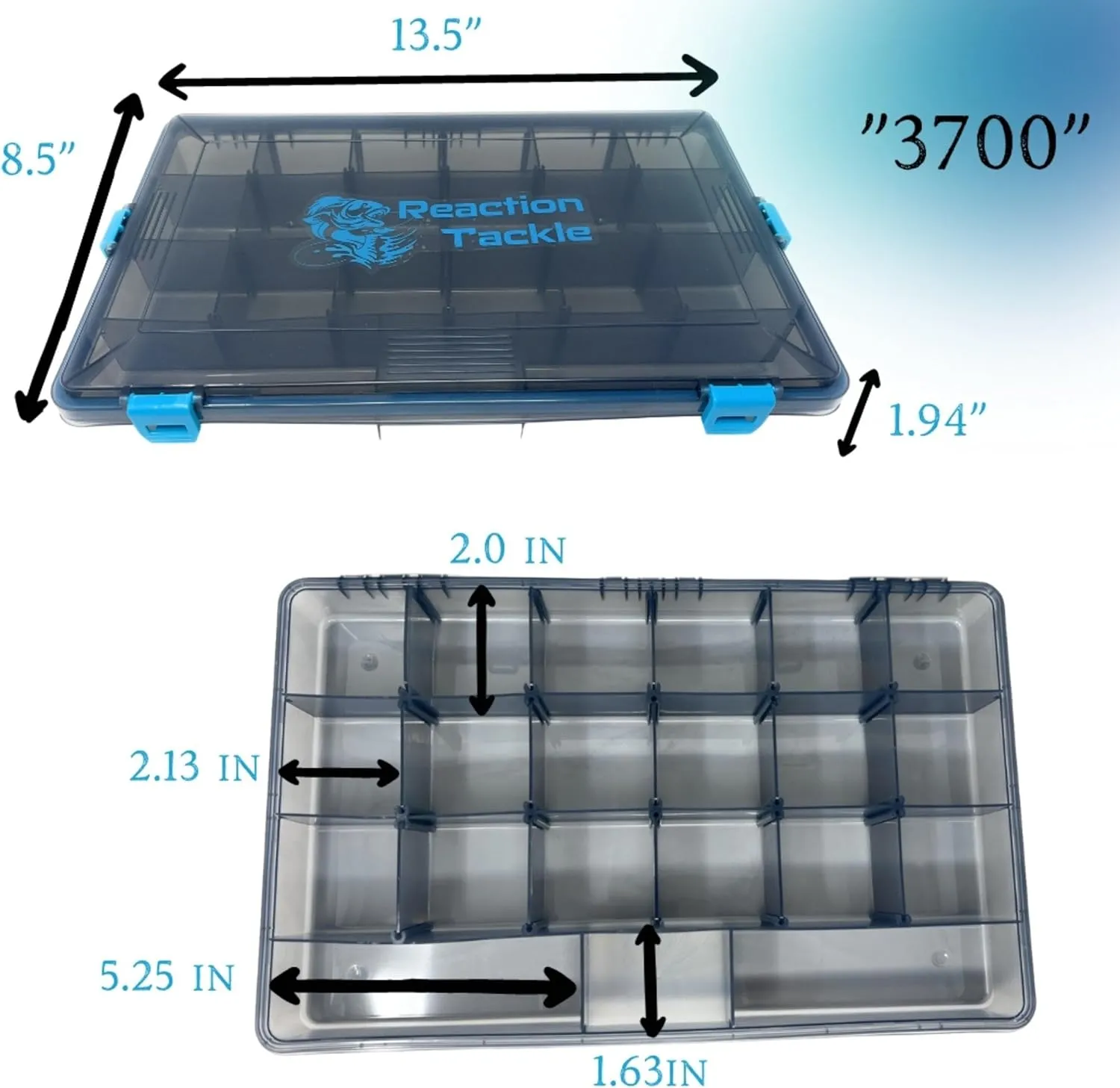 Reaction Tackle Ultimate Tackle Box Trays: Organize, Store, and Dominate with Our 4-Pack Kit! Perfect for Anglers on The Go - 3700 4-Pack