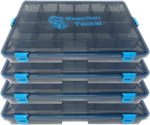 Reaction Tackle Ultimate Tackle Box Trays: Organize, Store, and Dominate with Our 4-Pack Kit! Perfect for Anglers on The Go - 3700 4-Pack