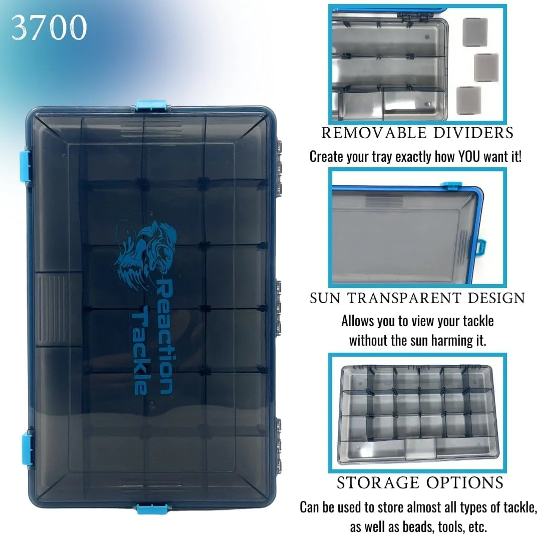 Reaction Tackle Ultimate Tackle Box Trays: Organize, Store, and Dominate with Our 4-Pack Kit! Perfect for Anglers on The Go - 3700 4-Pack