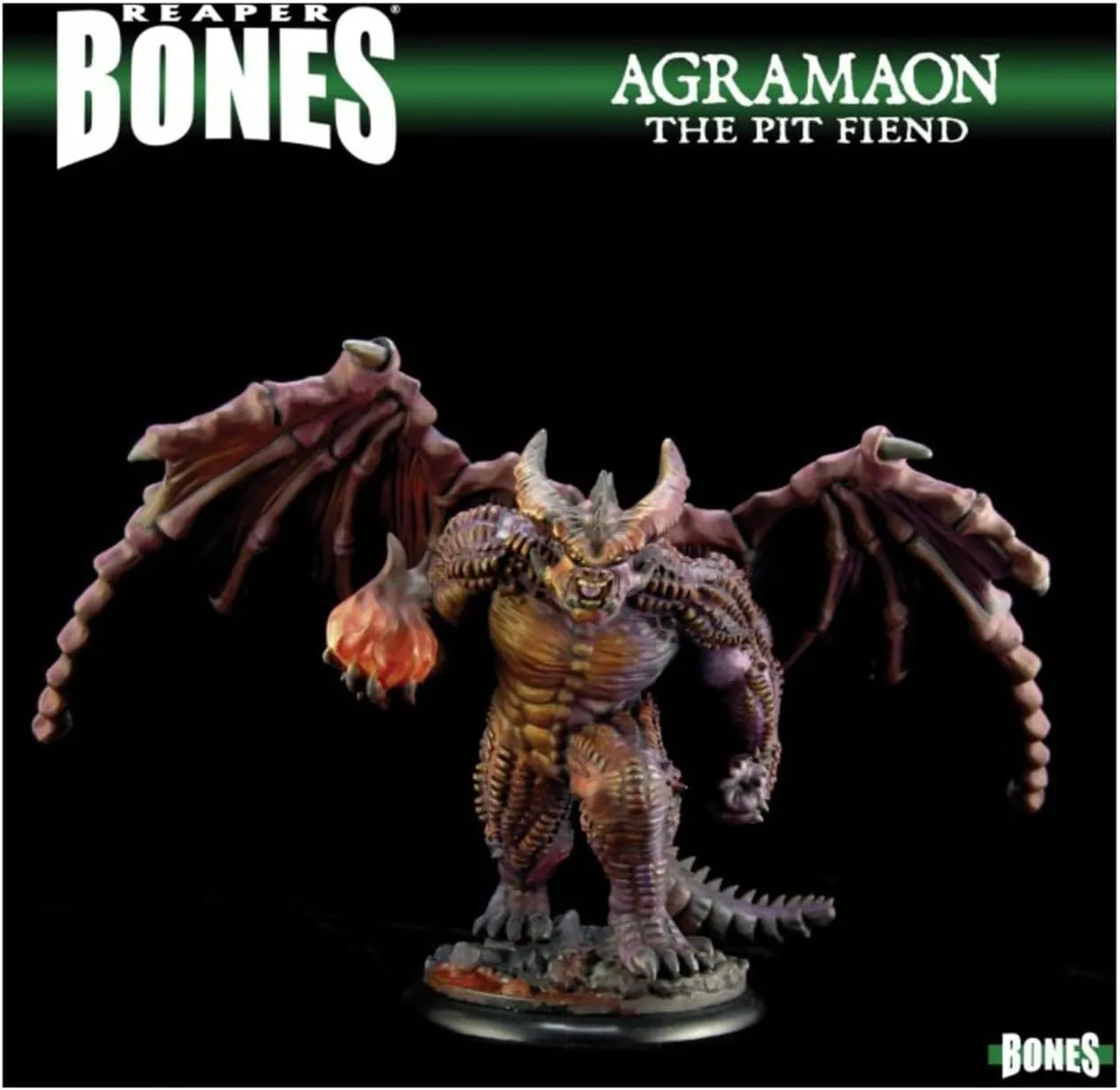 REAPER Agramon Pit Devil Demon Miniature 25mm Heroic Scale Figure Dark Heaven Bones Miniatures, Small, Unpainted