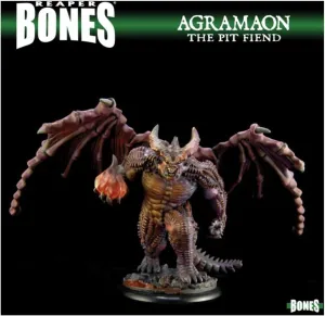 REAPER Agramon Pit Devil Demon Miniature 25mm Heroic Scale Figure Dark Heaven Bones Miniatures, Small, Unpainted