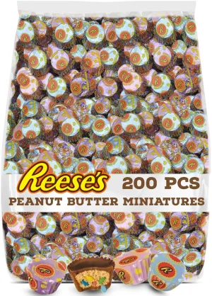 Reesse's Easter Peanut Butter Cup Miniatures, Pastel Foil Wrapped, 4 Pound, Spring Edition