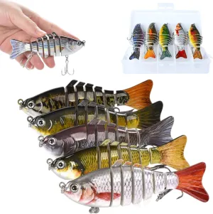 Robotic Fishing Lure, 3D Swimming Bait for Freshwater & Saltwater, Fishing Gear Attracts Fishing Lures Walleye Trout Bass for Beginners, Amateurs and Professionals