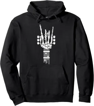 Rock and Roll Punk Rock Band Concert Guitar Accessories Gift Pullover Hoodie