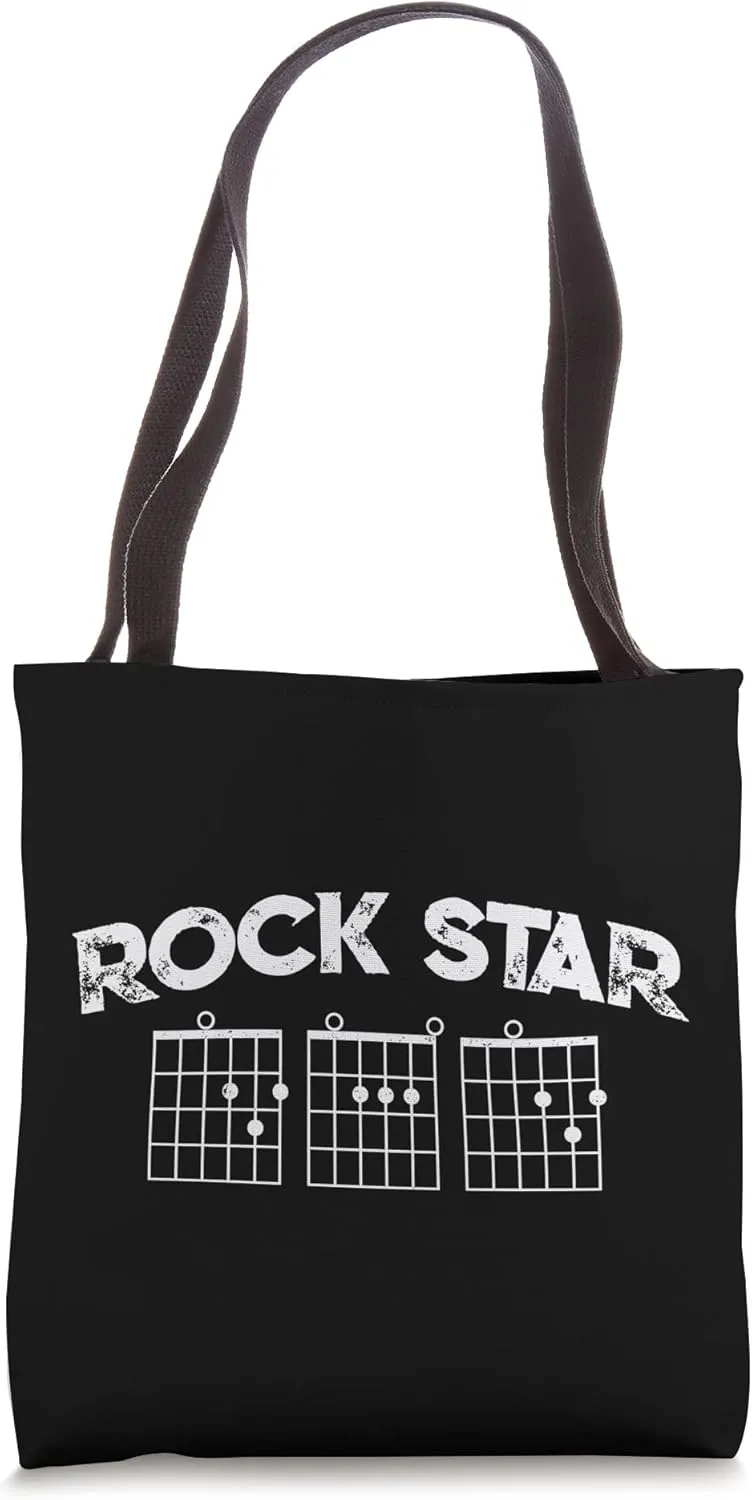 Rock Star DAD Guitar Chords - Guitarist Fathers Day Tote Bag