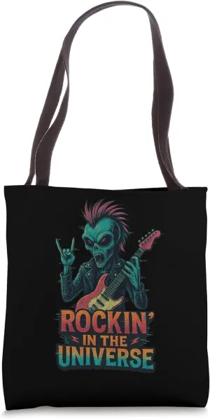 Rockin Alien Punk - Intergalactic Rebel Style Design Tote Bag