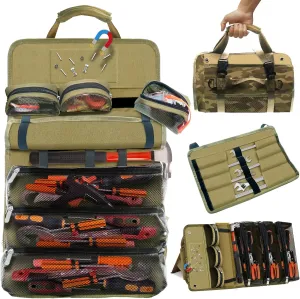 Roll Up Tool Bag Organizer: Christmas Gifts For Men, Dads, Mechanics, Electricians, Motorcycle Enthusiasts, Construction Workers, and Hobbyists - Bags For Men Heavy Duty Tool Roll Bag