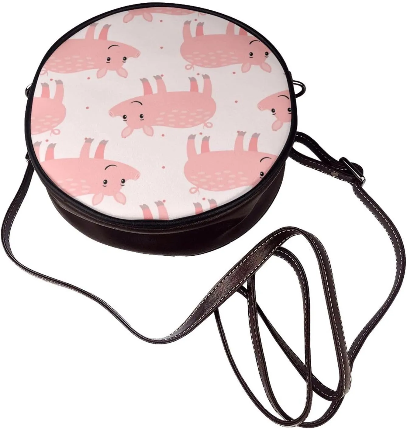 Round Crossbody Shoulder Bag Circle Purse Handbags for Women Small Fashion Clutch Evening Wallet