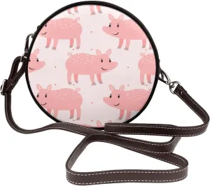 Round Crossbody Shoulder Bag Circle Purse Handbags for Women Small Fashion Clutch Evening Wallet
