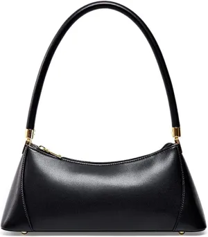 ROUROU Top Handle Shoulder Bag for Women Genuine Leather Handbag Large Capacity Tote Bag Retro Purse