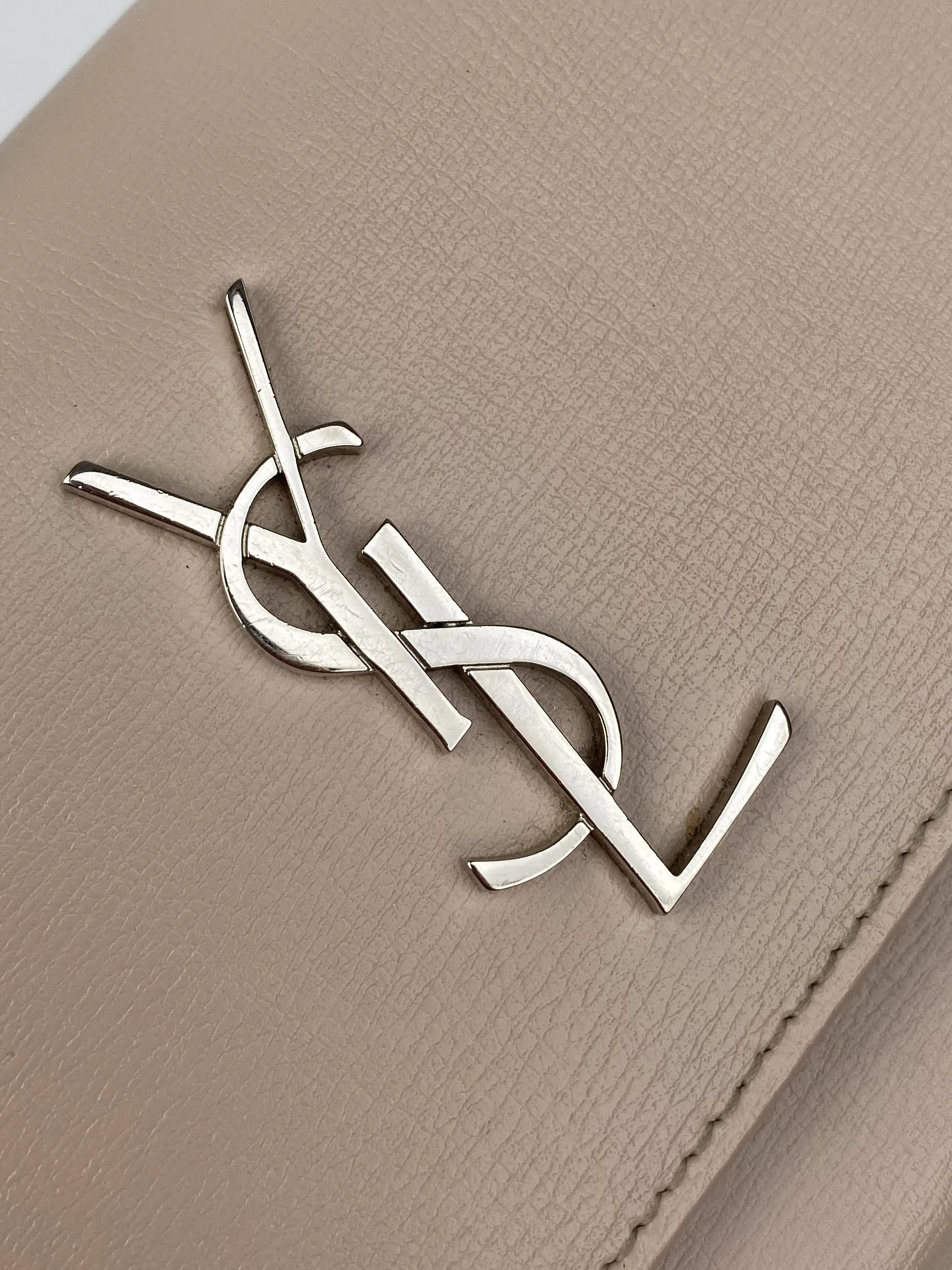 Saint Laurent Light Pink Sunset Chain Wallet