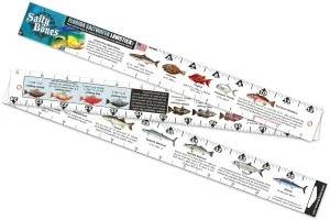 Salty Bones Florida Saltwater Lawstick - Double-Sided 36" Folding Fishing Ruler with Florida's Atlantic and Gulf Guidelines - Made in The USA - Updated for 2025 - Newest Version