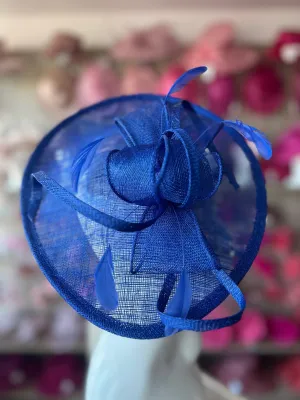 Sapphire Blue Teardrop Disc Fascinator