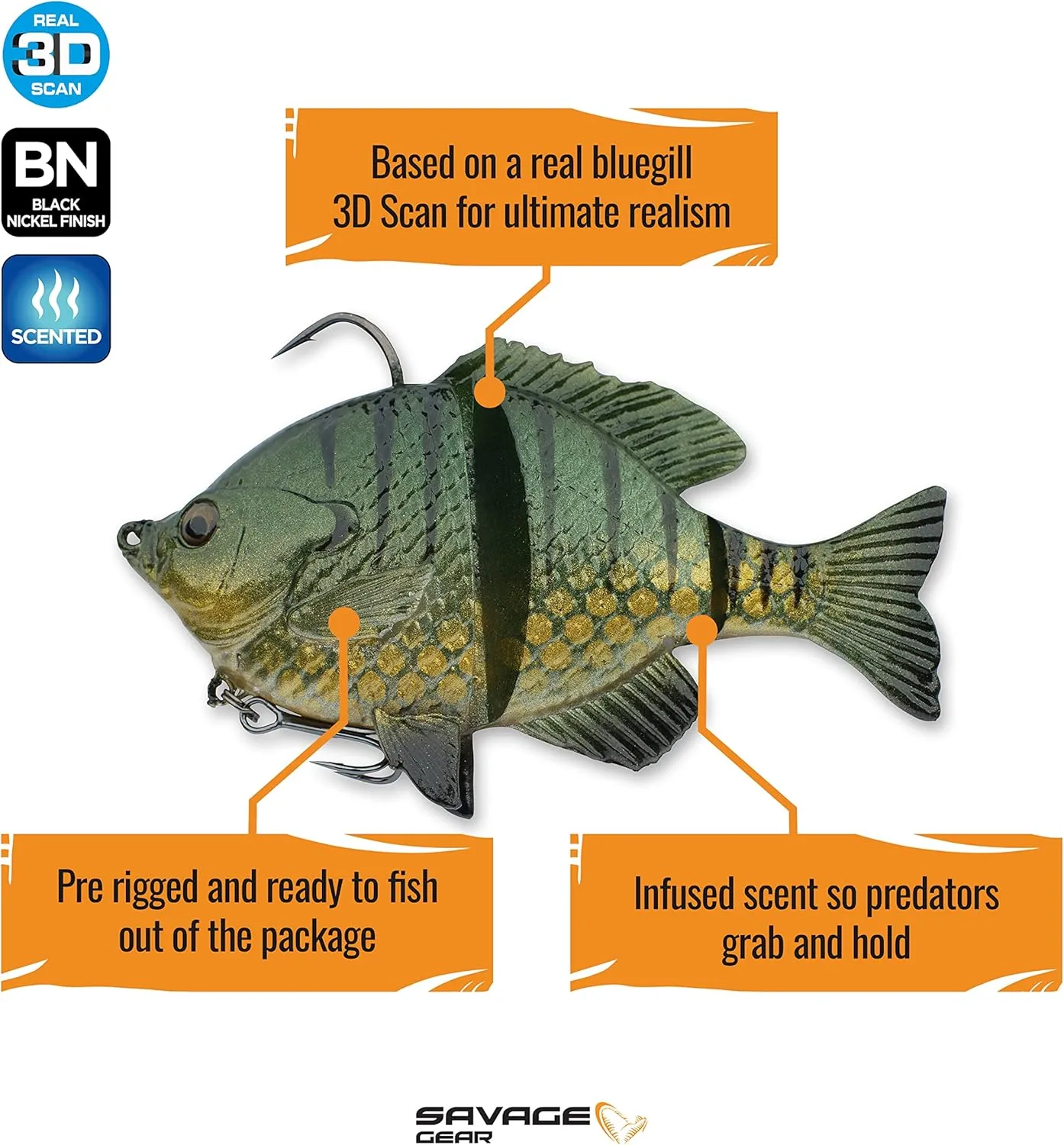 Savage Gear 3D Line Thru Bluegill - Slow Sink Lure
