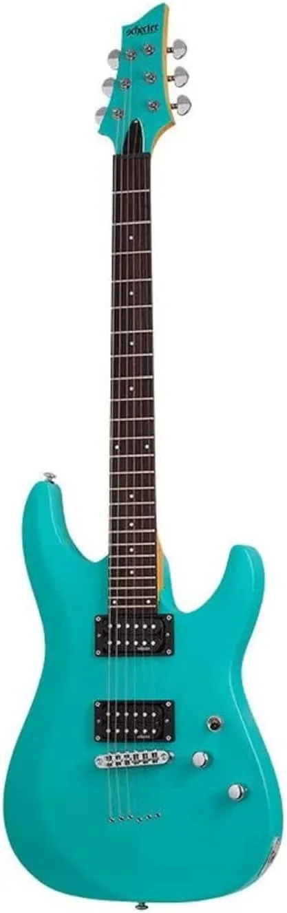 Schecter C-6 Deluxe 6-String Electric Guitar (Right-Hand, Satin Aqua)