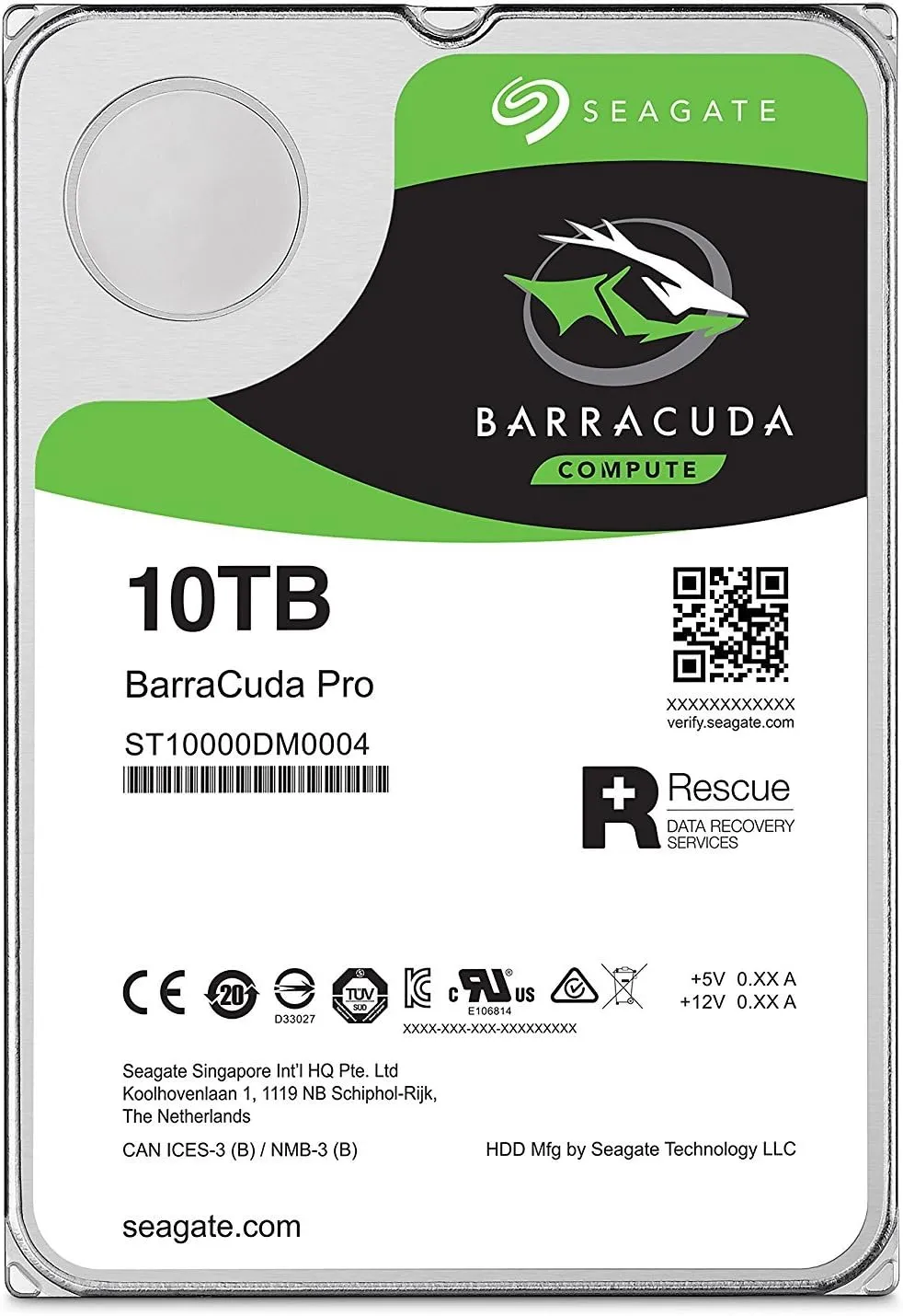 Seagate BarraCuda Pro 10TB Internal Hard Drive Performance HDD – 3.5 Inch SATA 6 Gb/s 7200 RPM 256MB Cache for Computer Desktop PC, Data Recovery (ST10000DM0004)