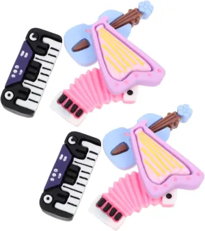 Set of 40 Miniature Guitars Resin Decorative Accessories for Keyboard Mini Piano Adornments