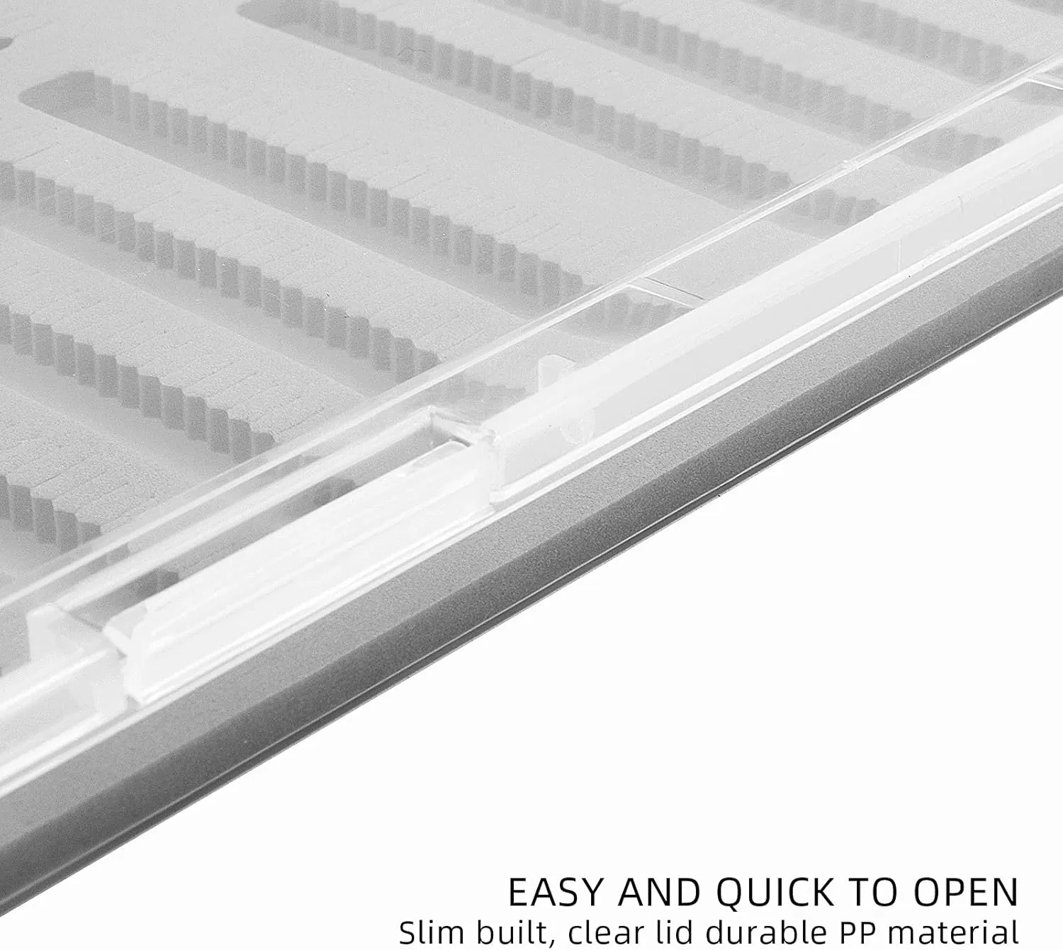 SF 2pcs Collection Fly Boxes Clear Fly Fishing Box A4 Extra Large Capacity Slit Foam Fishing Competition Hook Tackle Boxes
