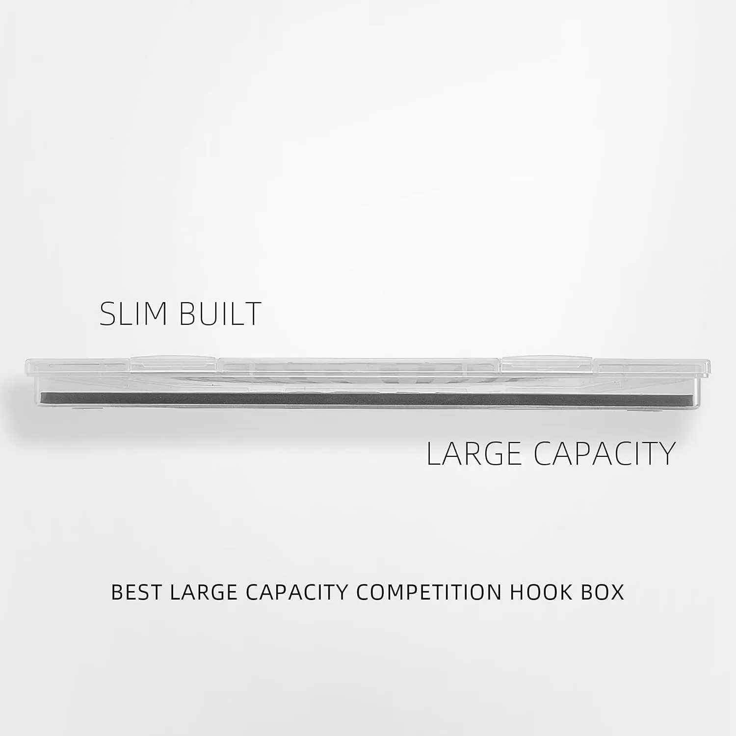 SF 2pcs Collection Fly Boxes Clear Fly Fishing Box A4 Extra Large Capacity Slit Foam Fishing Competition Hook Tackle Boxes