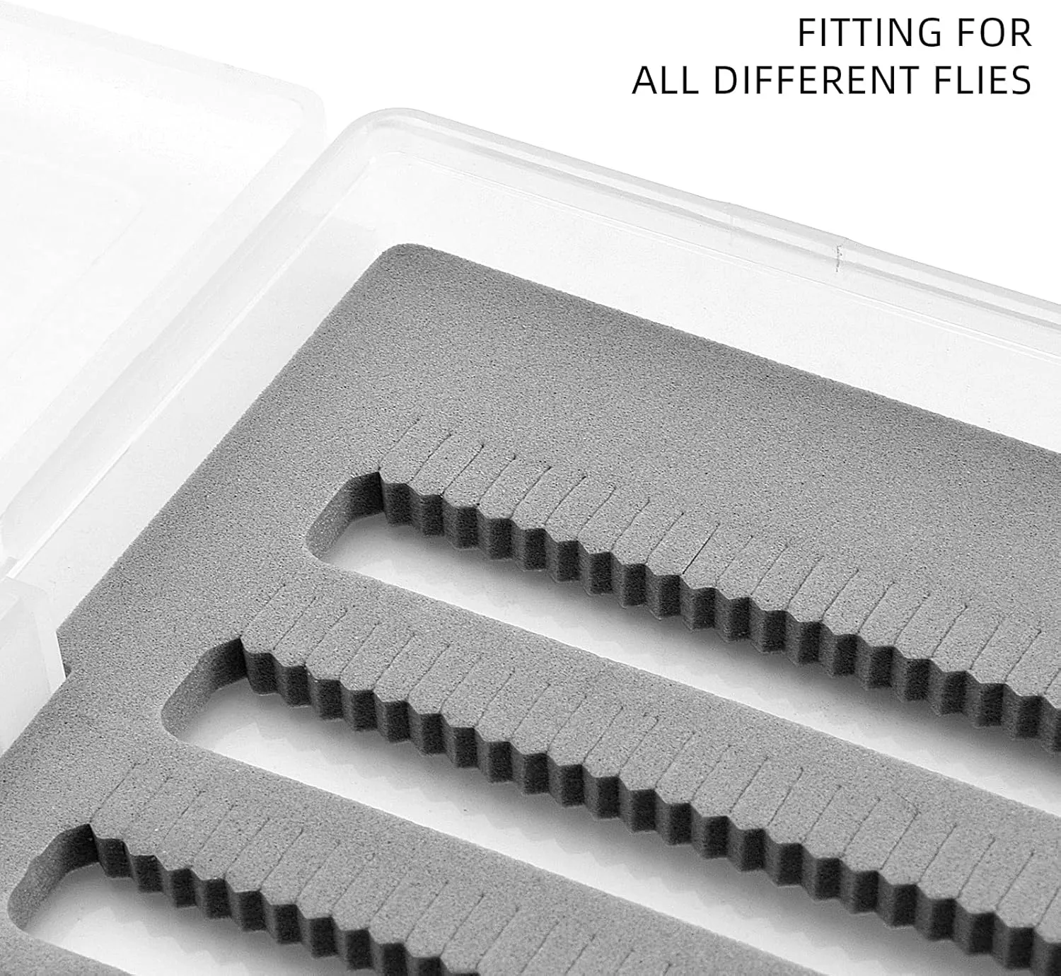 SF 2pcs Collection Fly Boxes Clear Fly Fishing Box A4 Extra Large Capacity Slit Foam Fishing Competition Hook Tackle Boxes
