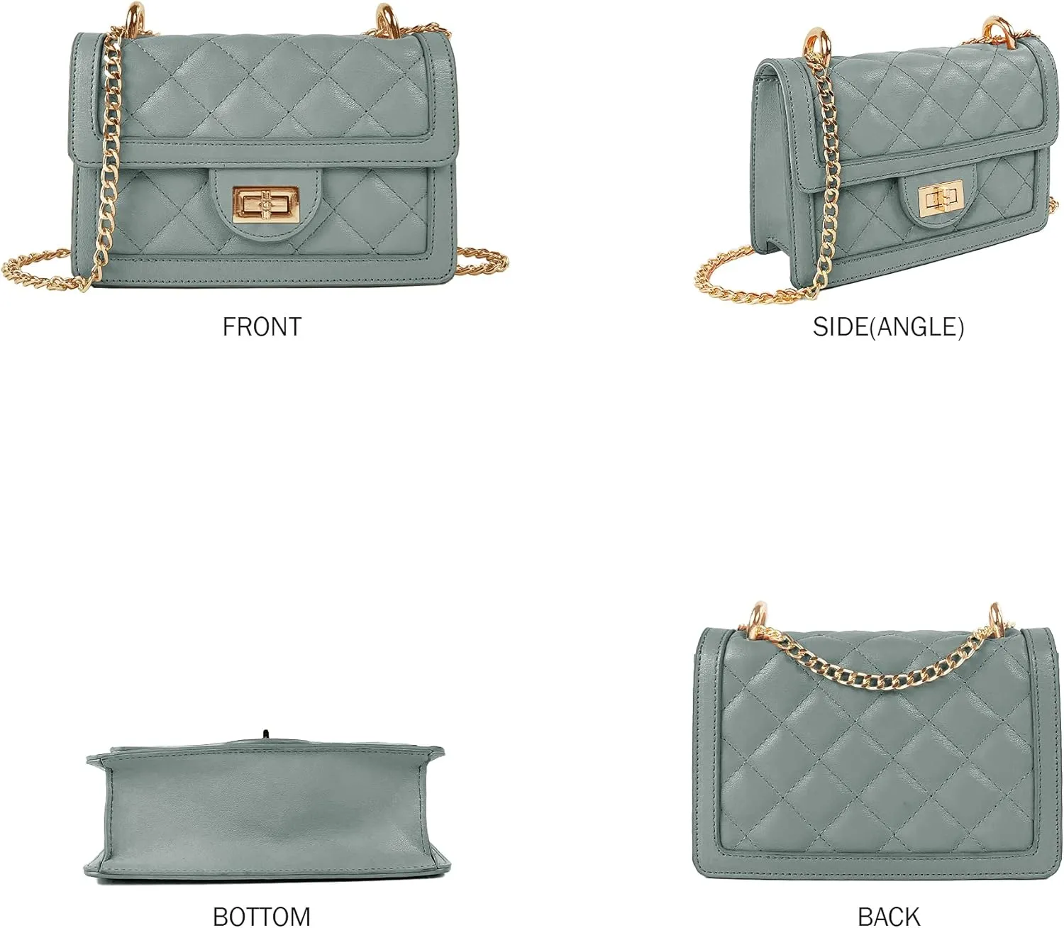 SG SUGU Small Quilted Crossbody Bag, Trendy Designer Mini Shoulder Bag, Phone Wallet Purse for Women
