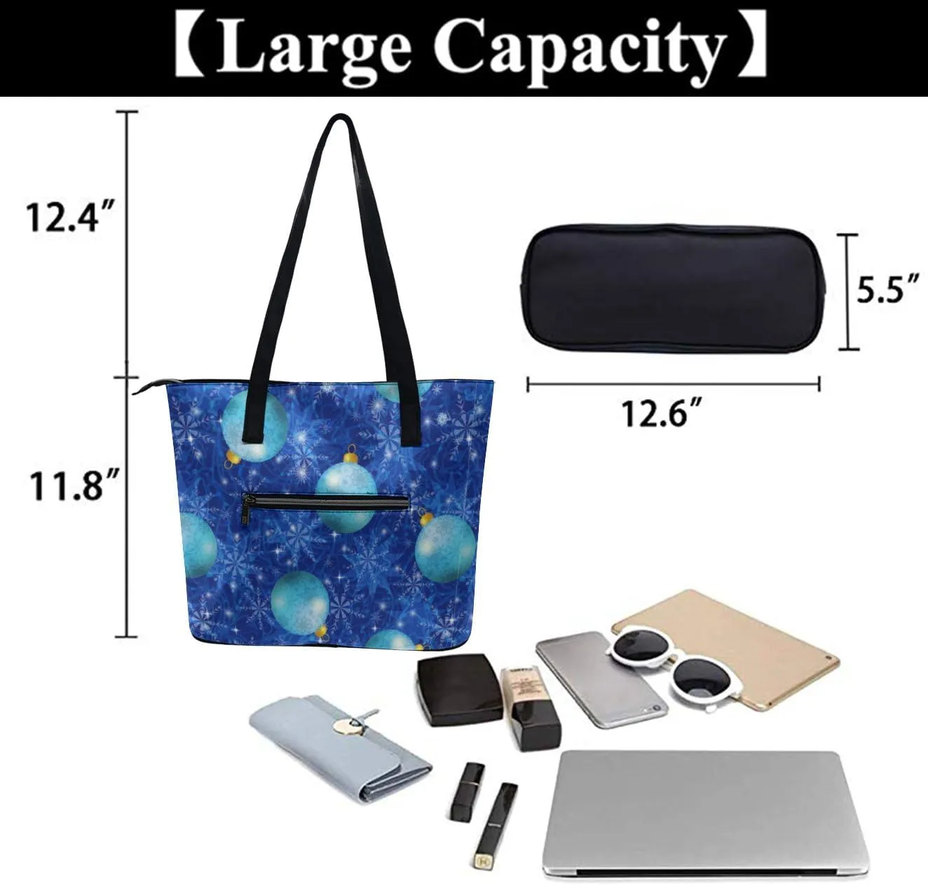 Shoulder Bag Beach PU Leather Shoulder Bag with Large Capacity Women Clutch Bag for Christmas