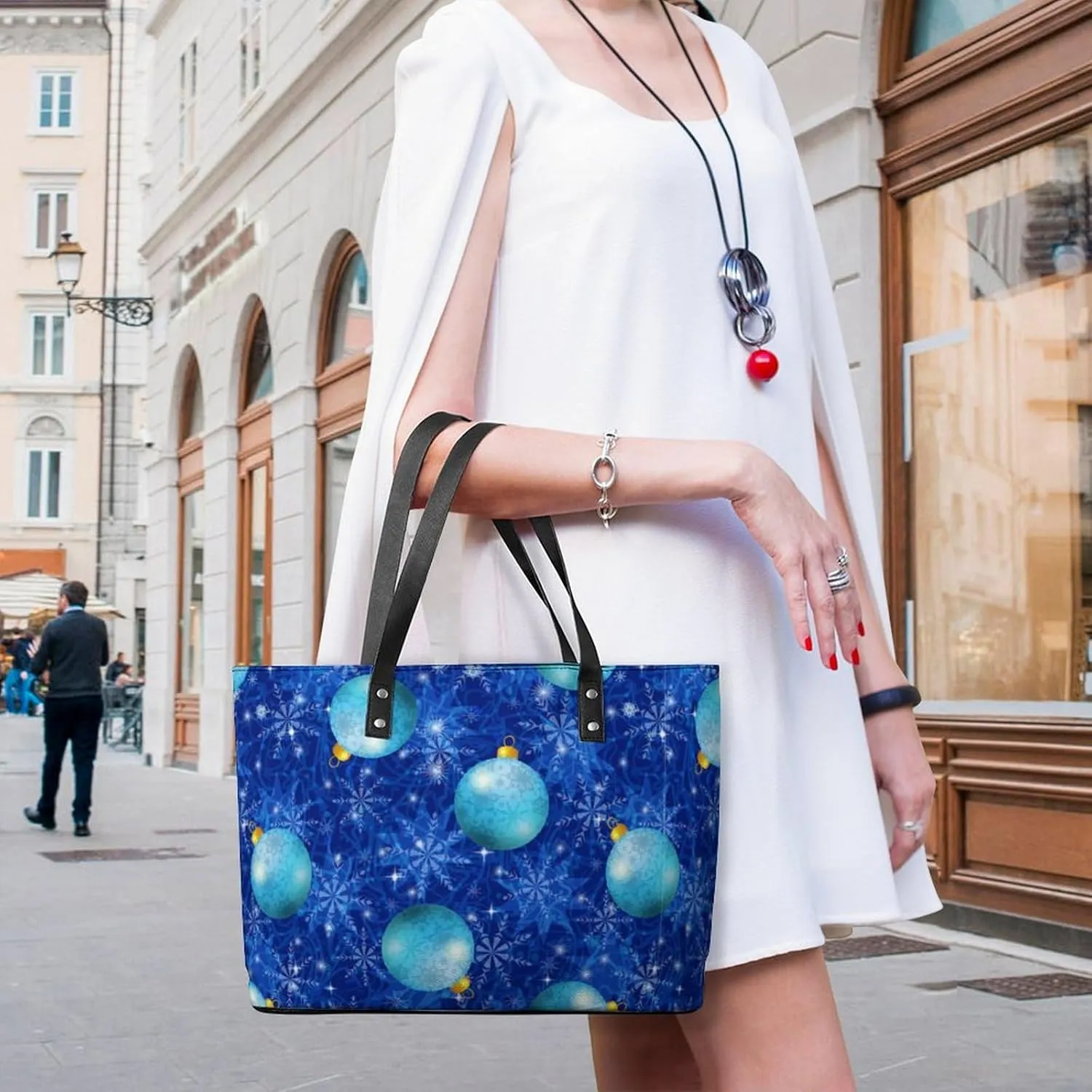 Shoulder Bag Beach PU Leather Shoulder Bag with Large Capacity Women Clutch Bag for Christmas