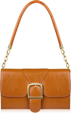 Shoulder Bag for Women, Cute Soft PU Leather Small Purse Handbags, Trendy Underarm Bag Tote Clutch Purses for Women