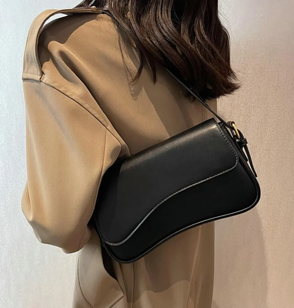 Shoulder Bag for Women Retro Vegan Leather Tote Handbag Underarm Bag Trendy Purse Crossbody Bag With Zipper 2025