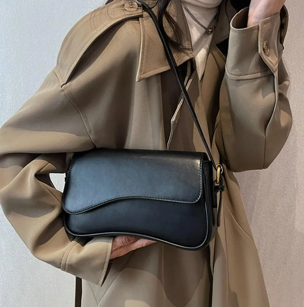 Shoulder Bag for Women Retro Vegan Leather Tote Handbag Underarm Bag Trendy Purse Crossbody Bag With Zipper 2025