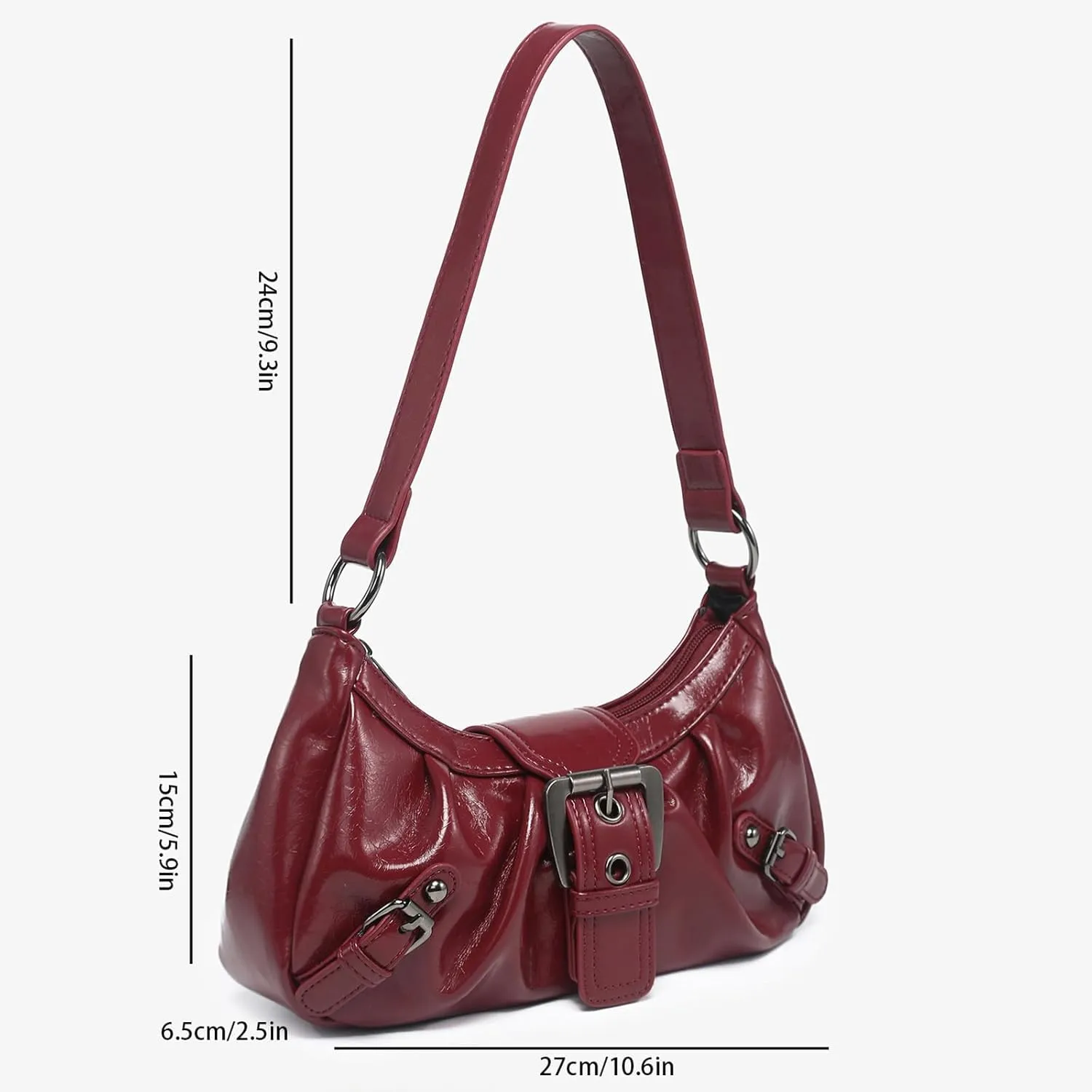 Shoulder Bag for Women Top Handle Handbag Purse Y2K Hobo Clutch Small Punk Purse Trendy