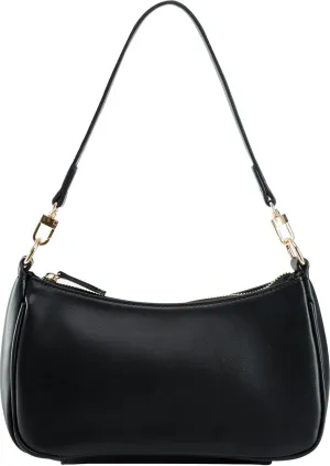 Shoulder Bag for Women with 2 Removable Straps and Zipper Closure Crossbody Bags Clutch Tote HandBags Purses (Black)