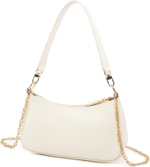 Shoulder Bag for Women with 2 Removable Straps and Zipper Closure Crossbody Bags Clutch Tote HandBags Purses