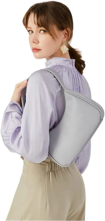 Shoulder Bags for Women, Cute Hobo Tote Handbag Mini Clutch Purse with Zipper Closure