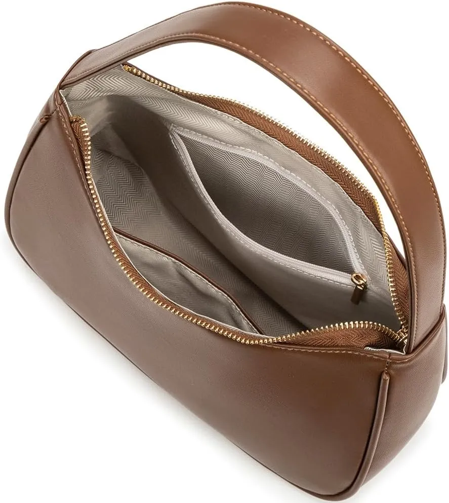 Shoulder Bags for Women, Cute Hobo Tote Handbag Mini Clutch Purse with Zipper Closure