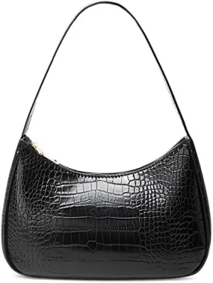Shoulder Bags for Women, Cute Hobo Tote Handbag Mini Clutch Purse with Zipper Closure
