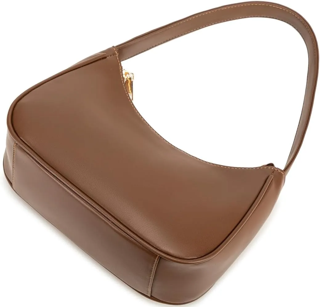 Shoulder Bags for Women, Cute Hobo Tote Handbag Mini Clutch Purse with Zipper Closure